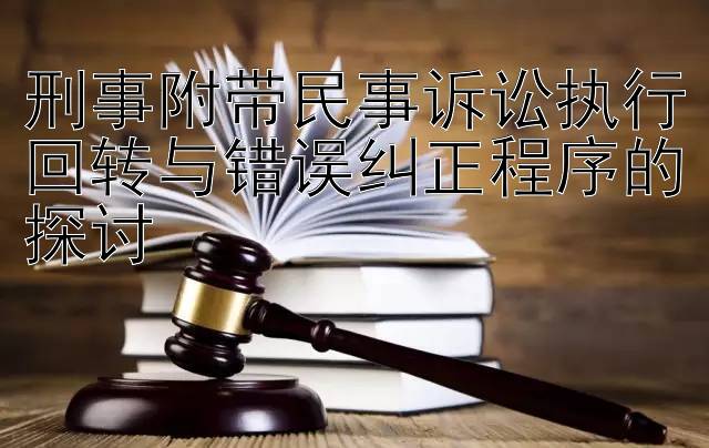 刑事附带民事诉讼执行回转与错误纠正程序的探讨