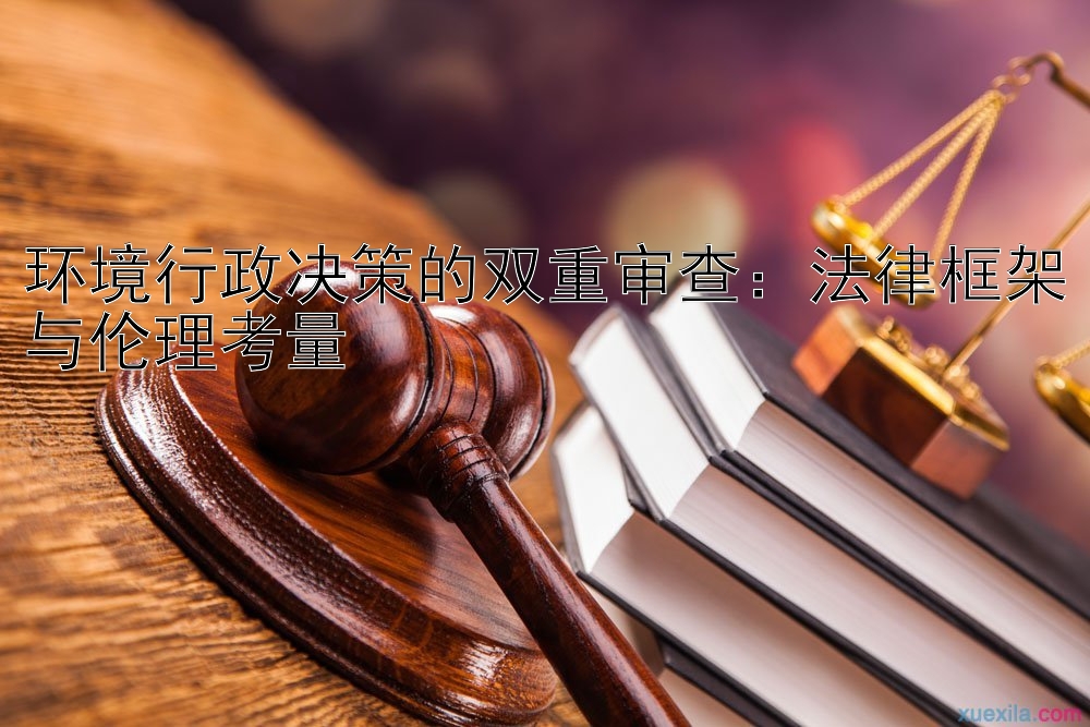 环境行政决策的双重审查：法律框架与伦理考量