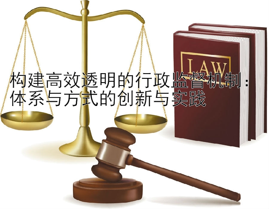 构建高效透明的行政监督机制：体系与方式的创新与实践