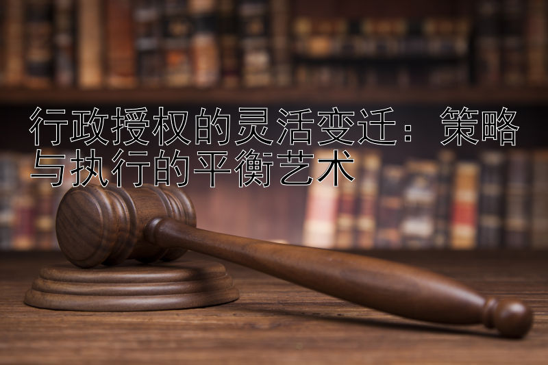 行政授权的灵活变迁：策略与执行的平衡艺术