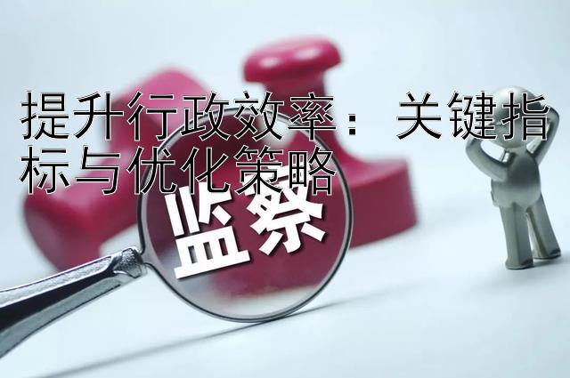 提升行政效率：关键指标与优化策略