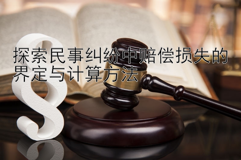 探索民事纠纷中赔偿损失的界定与计算方法