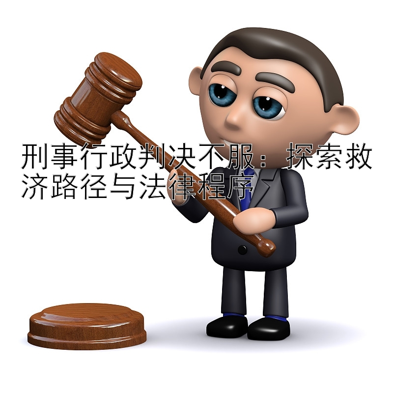 刑事行政判决不服：探索救济路径与法律程序