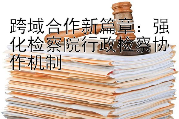 跨域合作新篇章：强化检察院行政检察协作机制