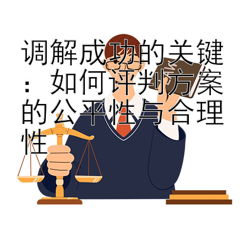 调解成功的关键：如何评判方案的公平性与合理性