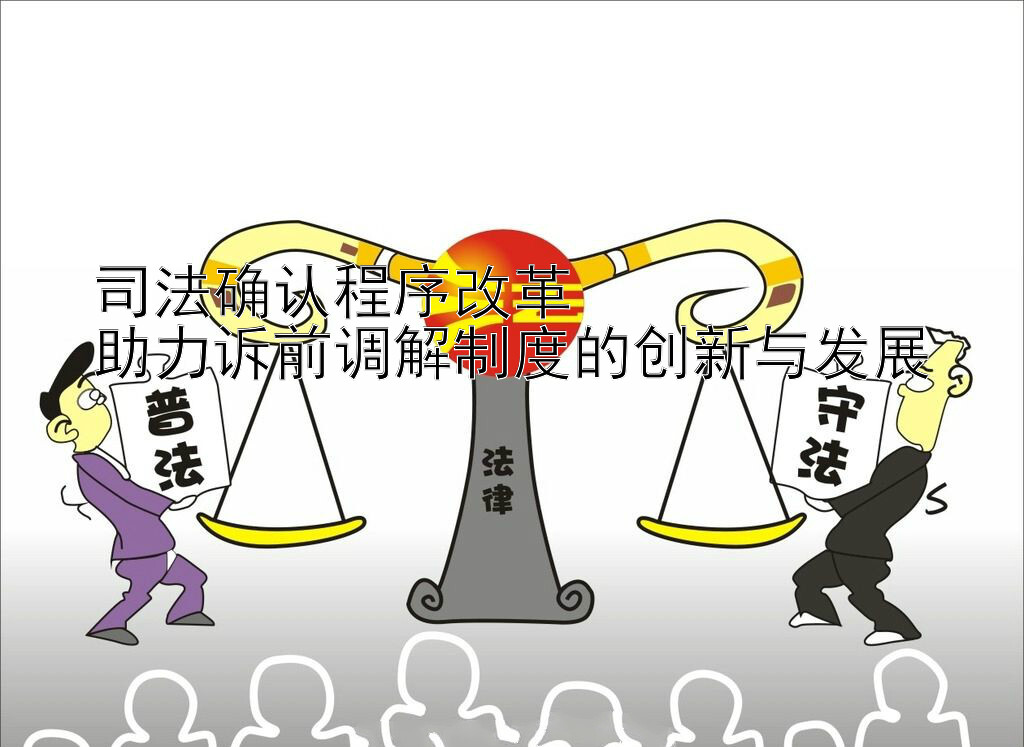 司法确认程序改革  
助力诉前调解制度的创新与发展